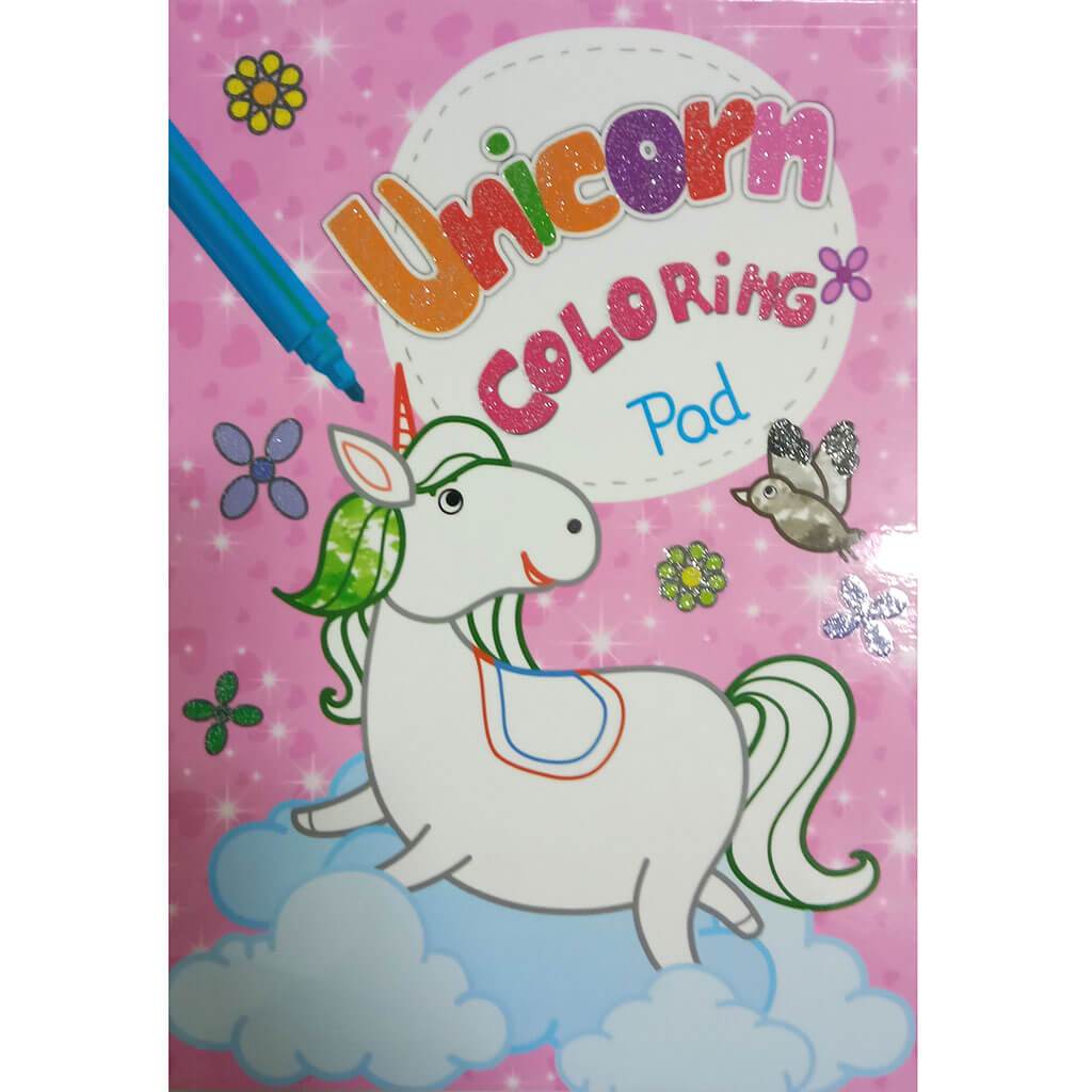 Bazic Glitter Tab Unicorn Pads Pink