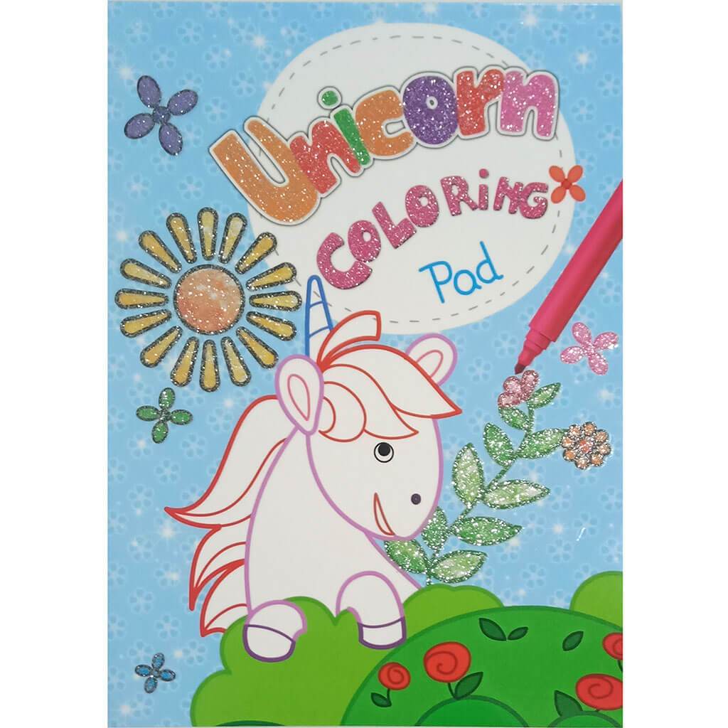 Bazic Glitter Tab Unicorn Pads Blue