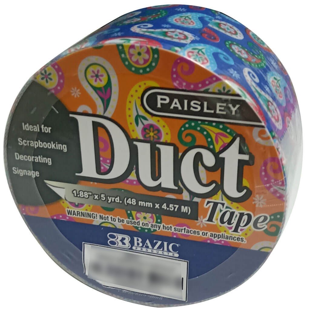 Bazic Paisley Series Duct Tape 1.88in x 5yds Blue