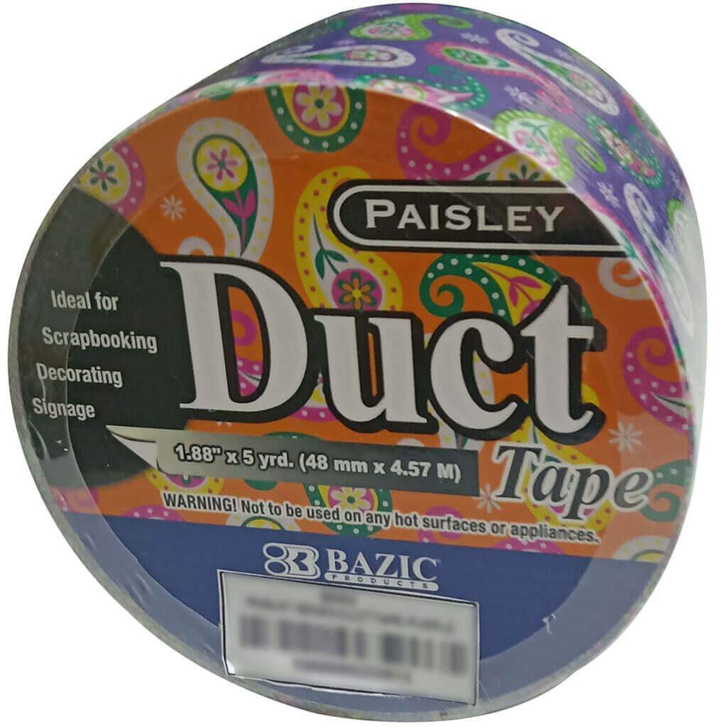 Bazic Paisley Series Duct Tape 1.88in x 5yds Purple