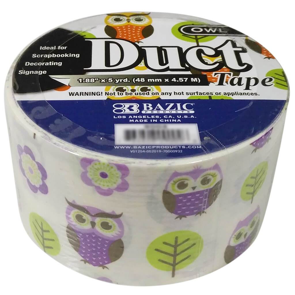 Bazic Owl Series Duct Tape 1.88in x 5yds Purple