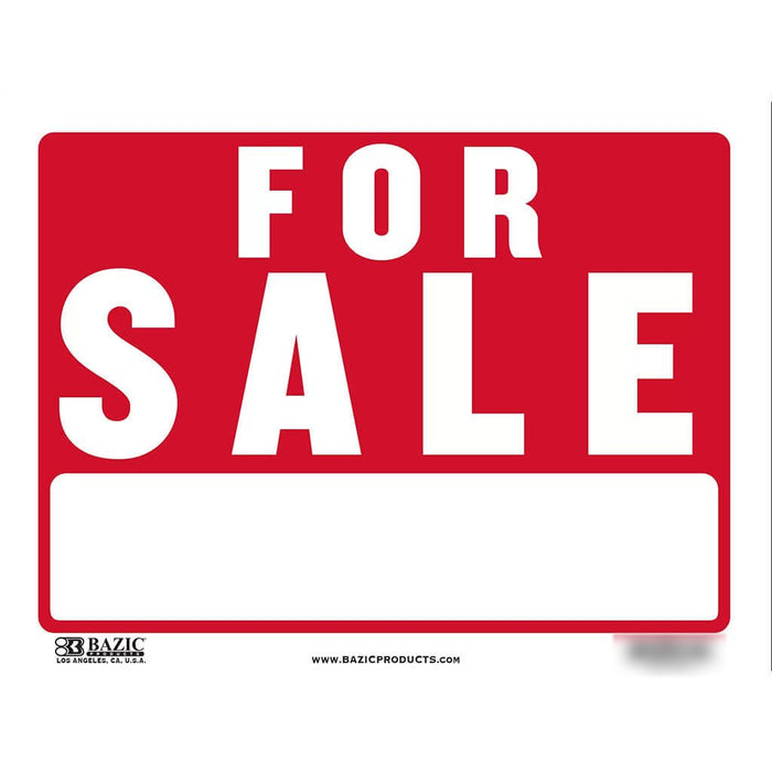 Bazic For Sale Sign 12in x 16in
