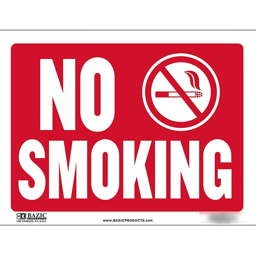 Bazic No Smoking 12in x 16in