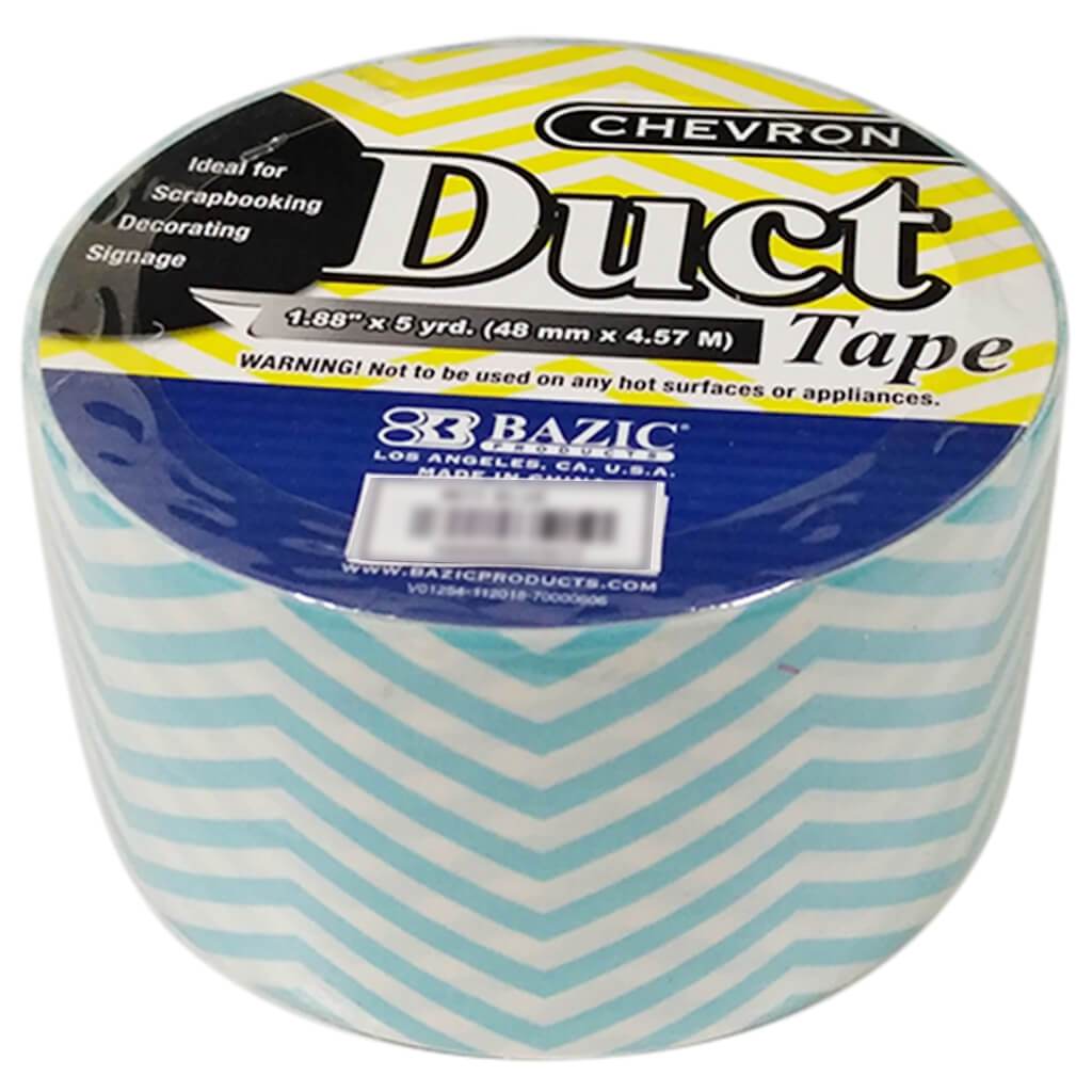 Bazic Chevron Series Duct Tape 1.88in x 5yds Blue