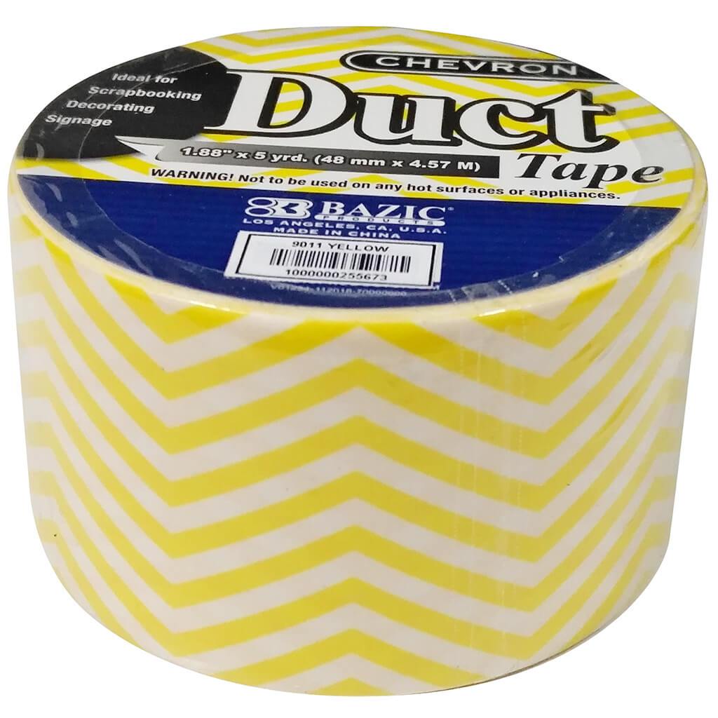 Bazic Chevron Series Duct Tape 1.88in x 5yds Yellow