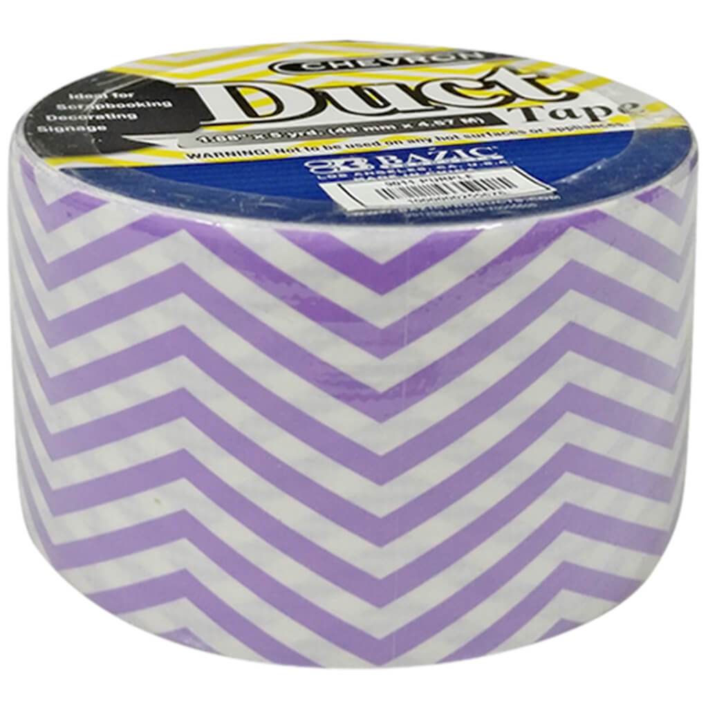 Bazic Chevron Series Duct Tape 1.88in x 5yds Purple