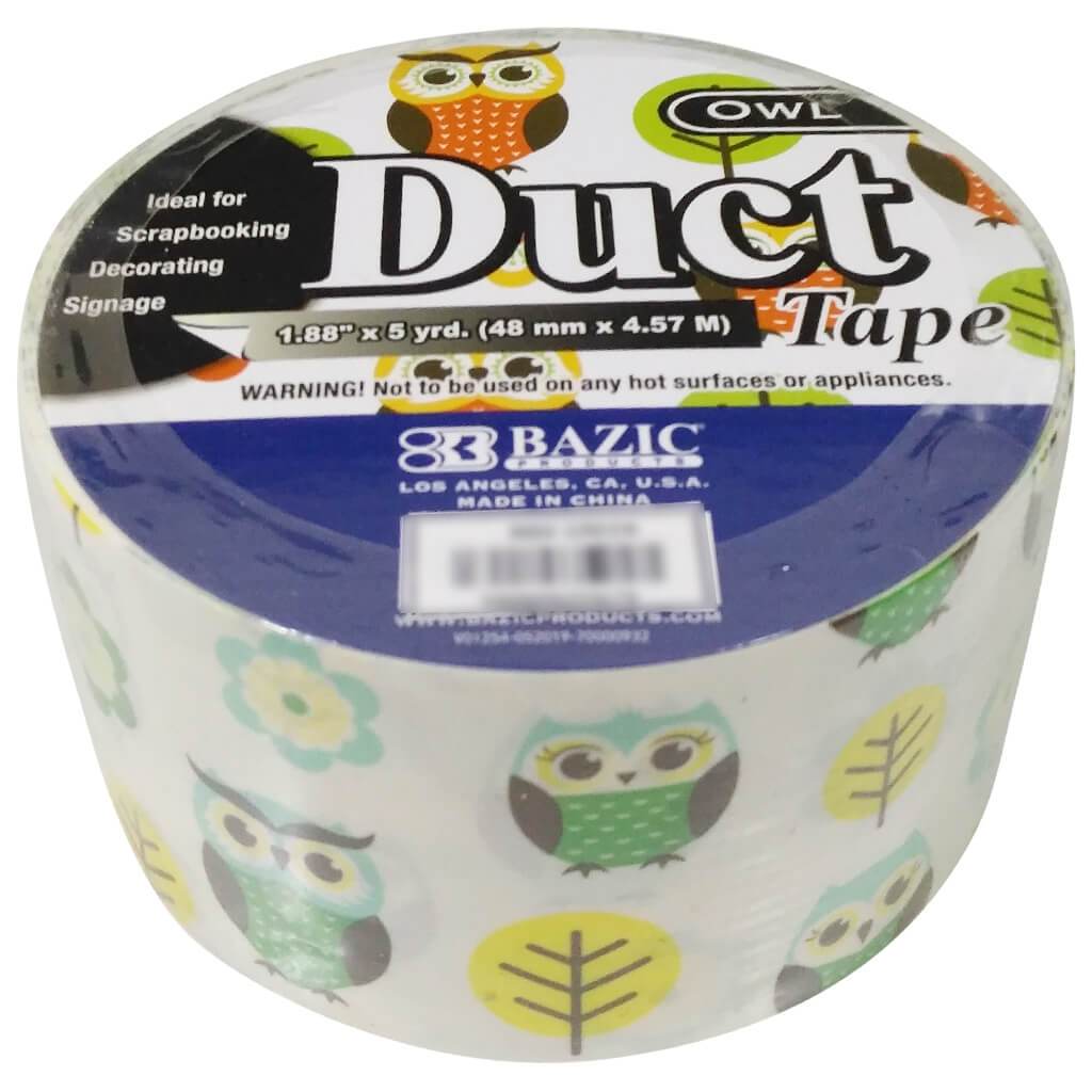 Bazic Owl Series Duct Tape 1.88in x 5yds Green