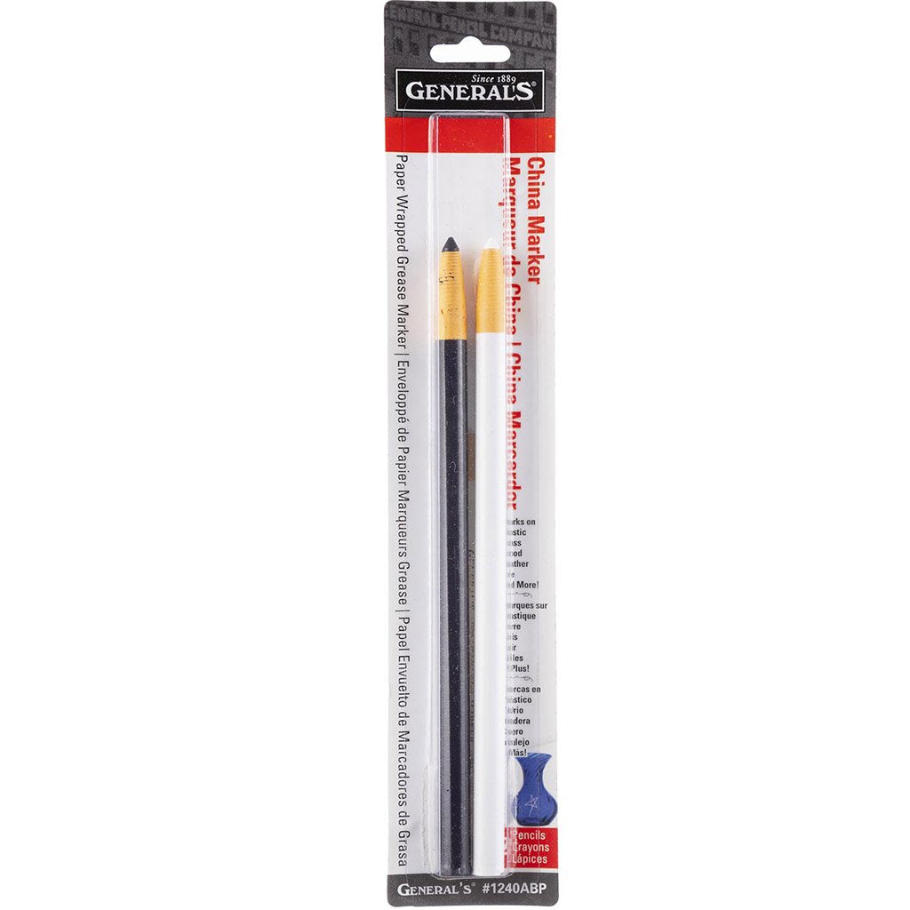 China Marker Grease Pencils 2/Pkg Black &amp; White