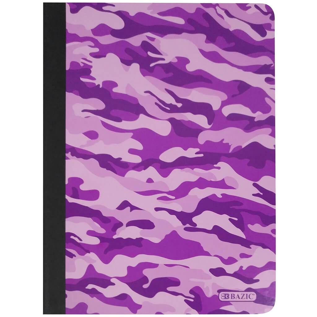 Bazic Composition Book C/R Camouflage 100ct Purple