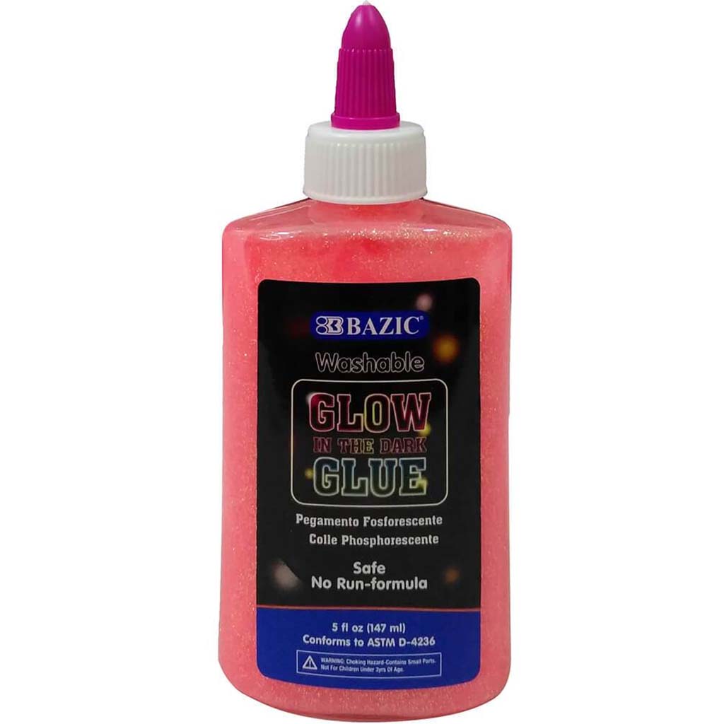 Glow In The Dark Glue 5oz Pink