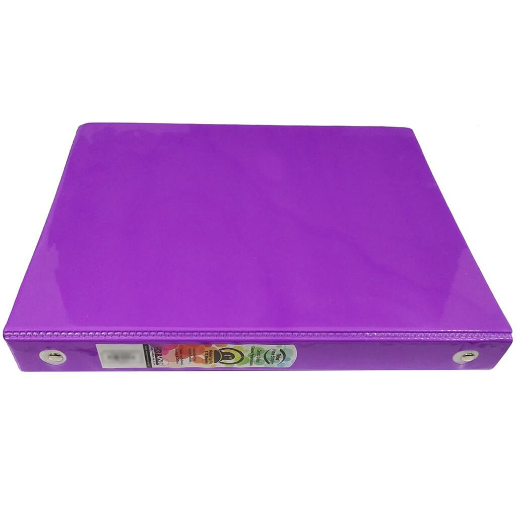 3-Ring Tinted View Binder with 2-Pockets 1in Purple