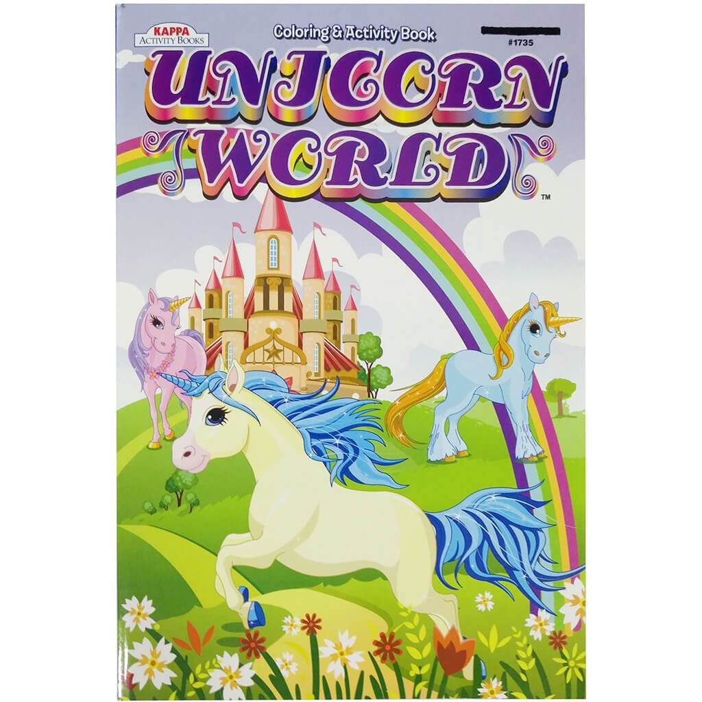 Bazic Kappa Unicorn World Coloring and Activity Book Unicorns