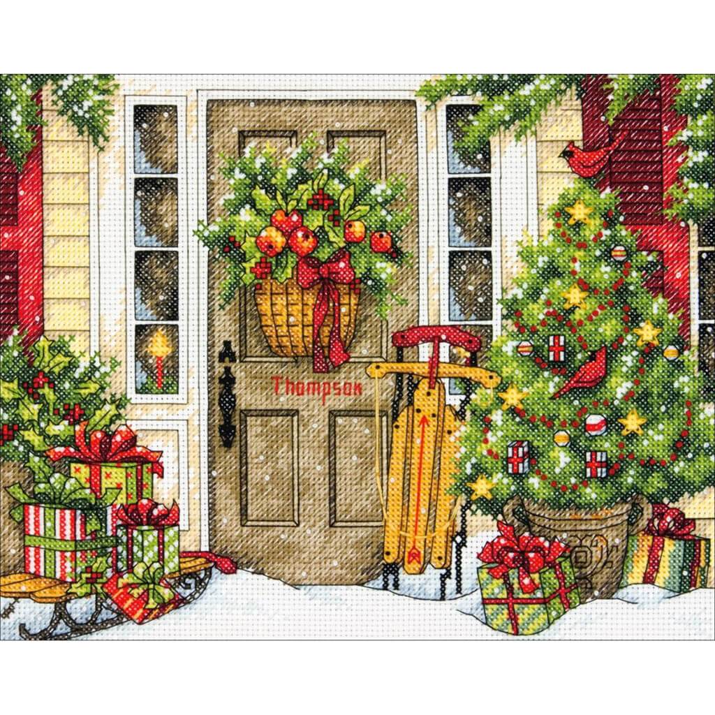 Home For The Holiday Counted Cross Stitch Kit 10in x 8in