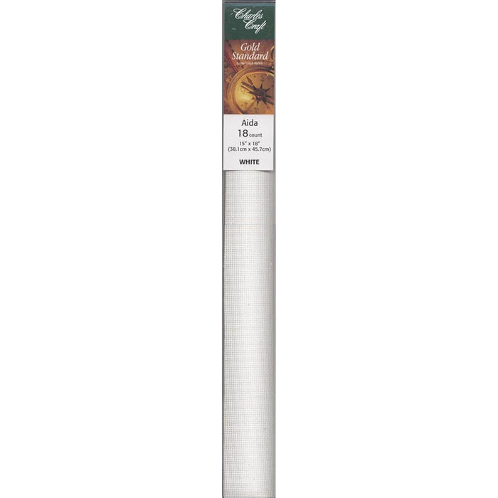 Craft Gold Standard Aida 18 Count 15in x 18in Box White