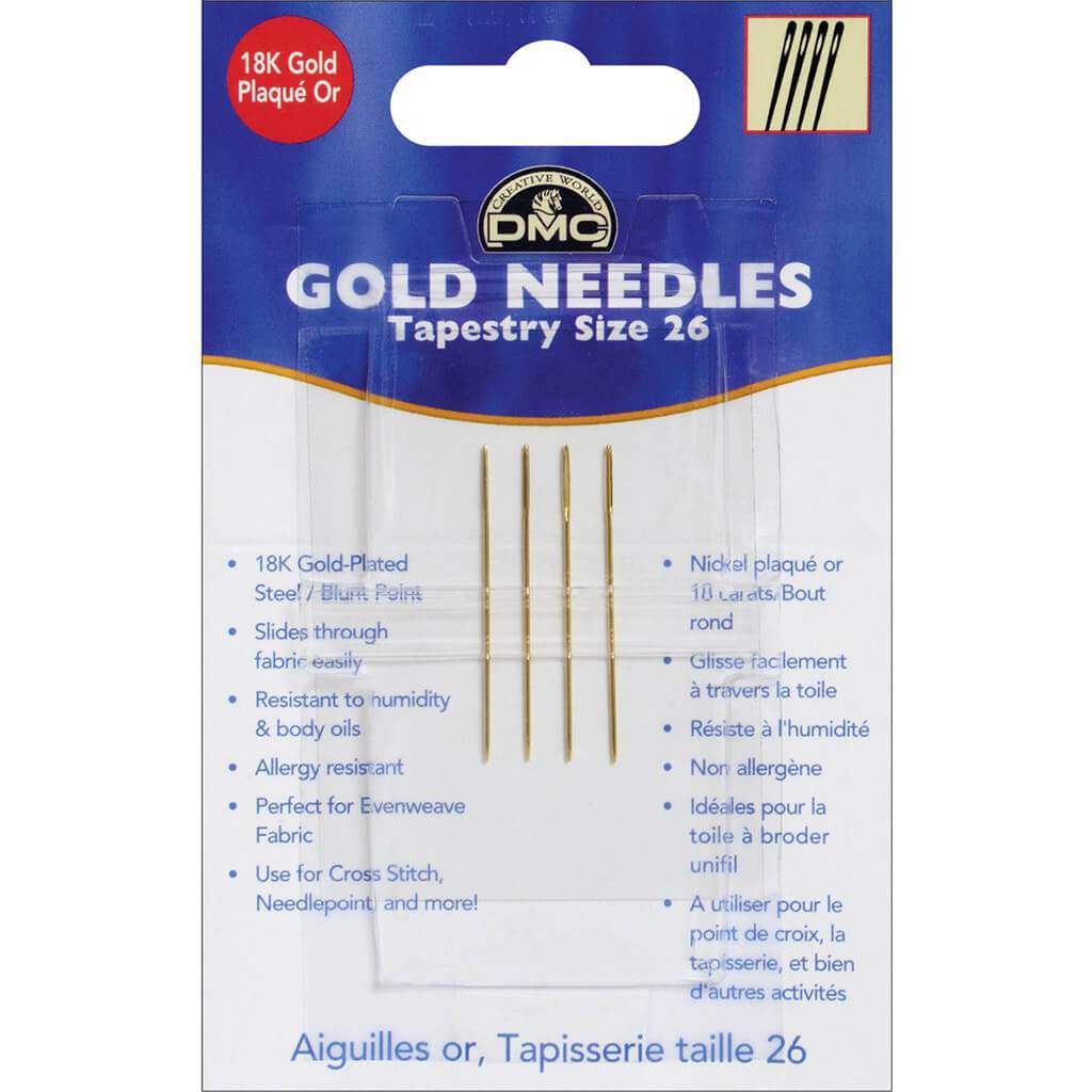 Gold Tapestry Hand Needles Size 26 4/pkg