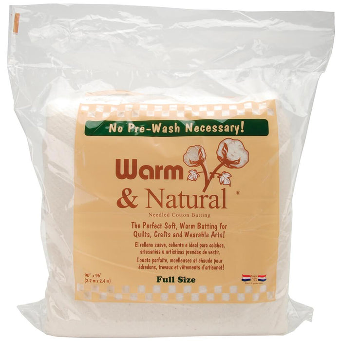 Warm & Natural Cotton Batting Full Size 90in x 96in