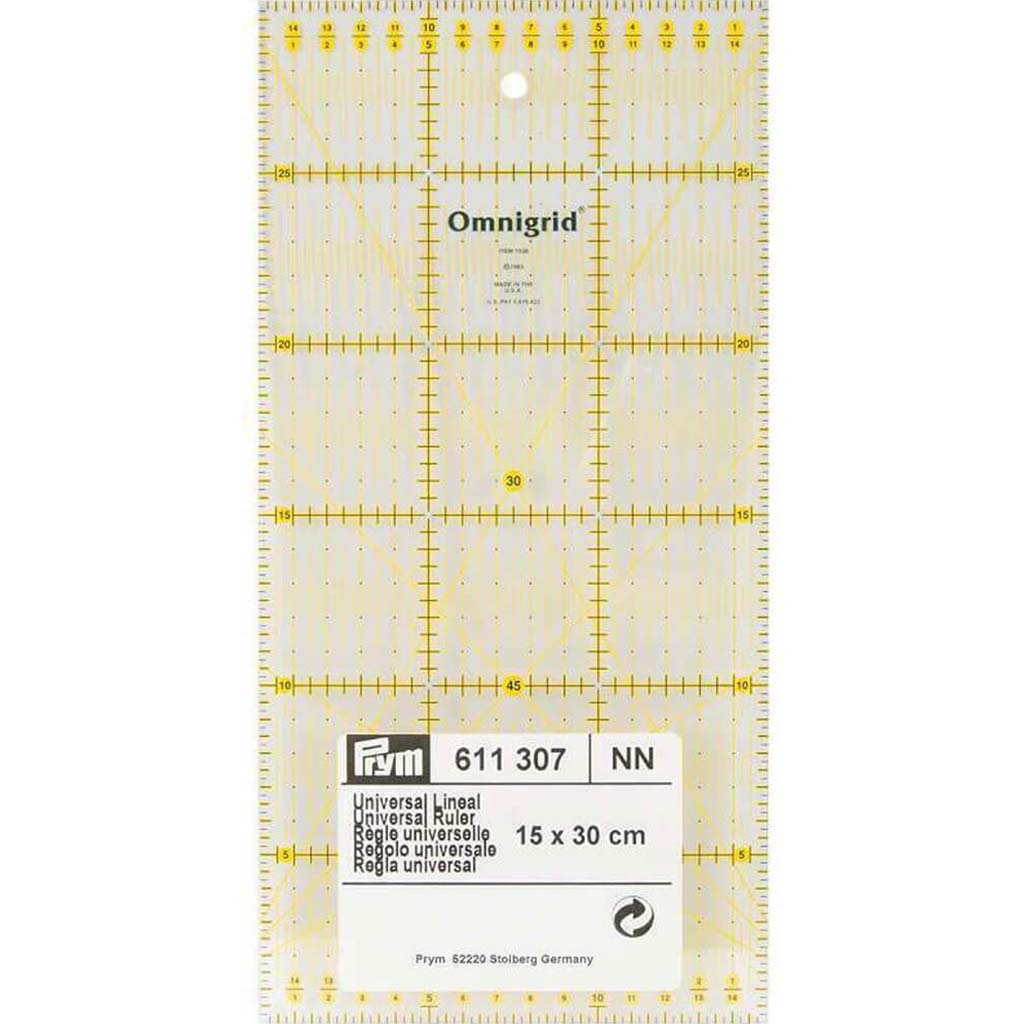 Omnigrid Metric Quilter's Ruler 15cm x 30cm