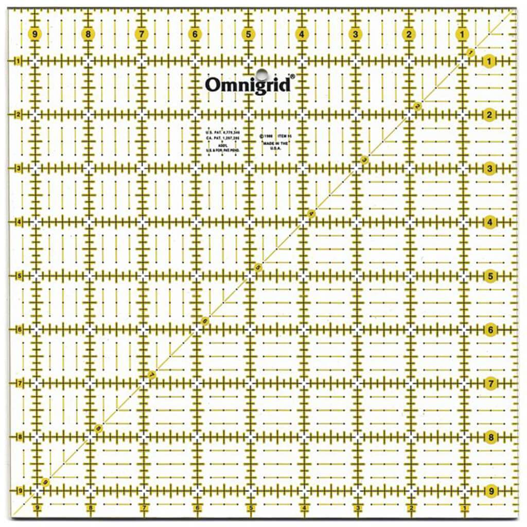 Omnigrid Ruler 9.5in x 9.5in