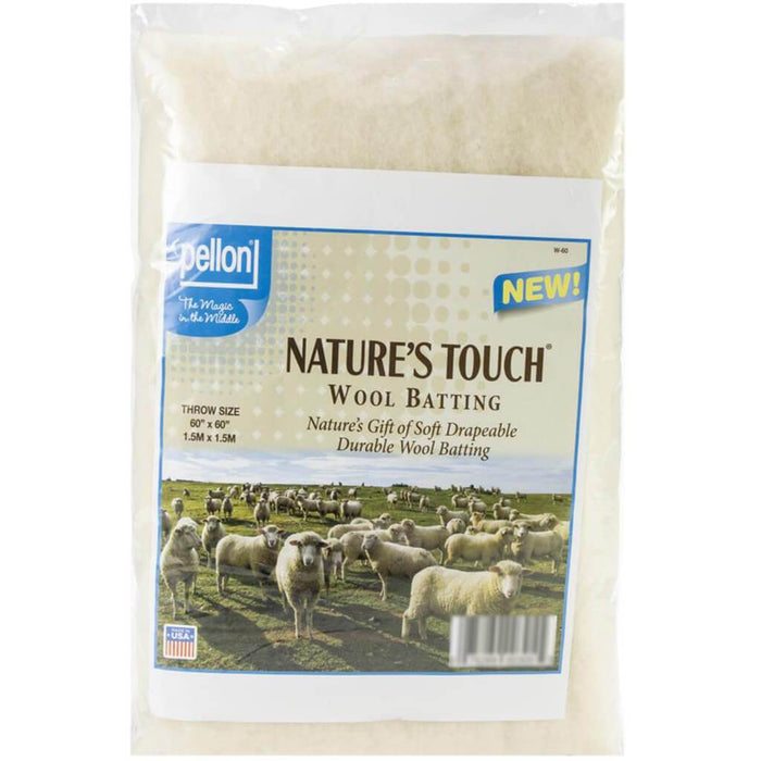 Pellon Wool Batting Throw Size 60in x 60in
