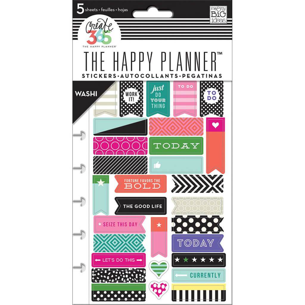 Happy Planner Stickers 5/Sheets Bold Washi