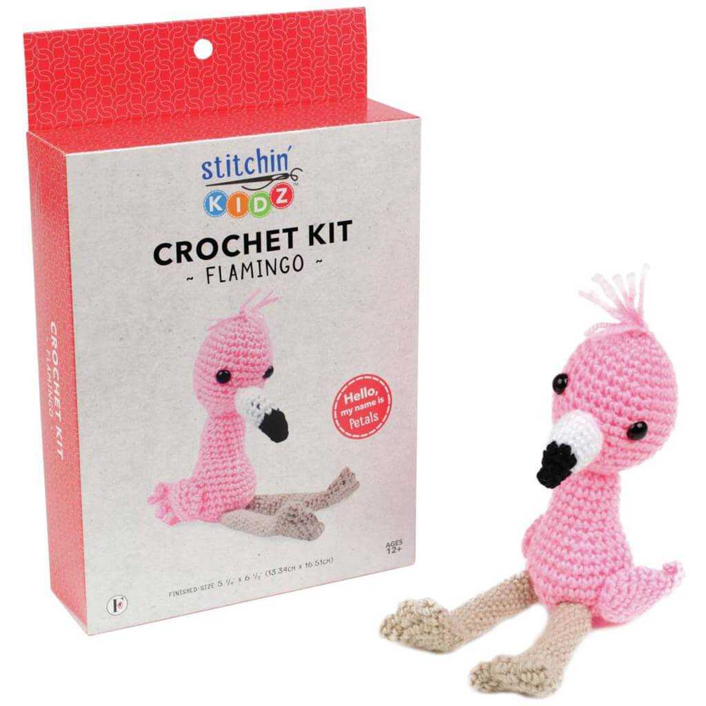Stitchin' Kidz Crochet Kit Flamingo