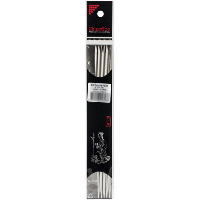 Double Point Stainless Knitting Needles 8in 5/pkg Size 4/3.5mm