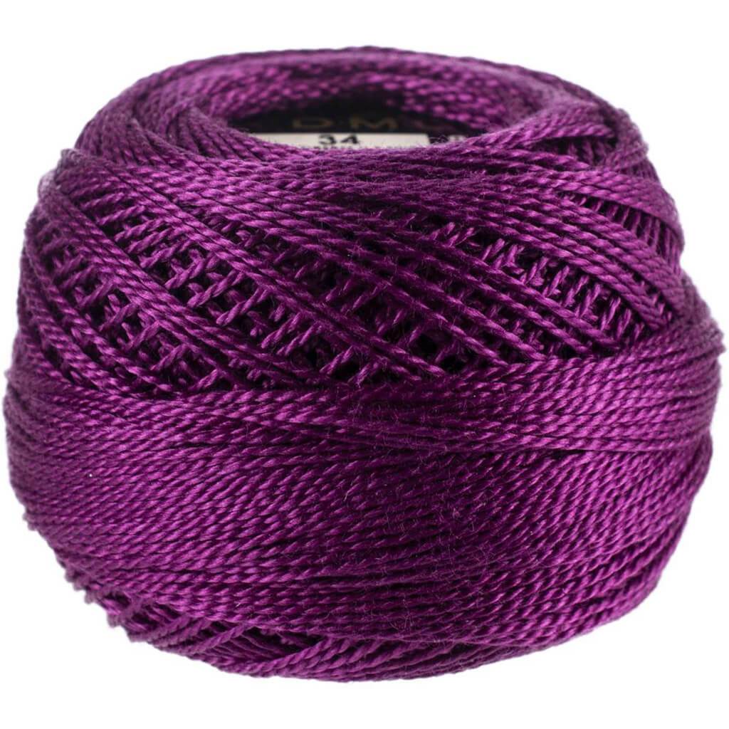 Pearl Cotton Ball Size 8 87yd Dark Fuchsia