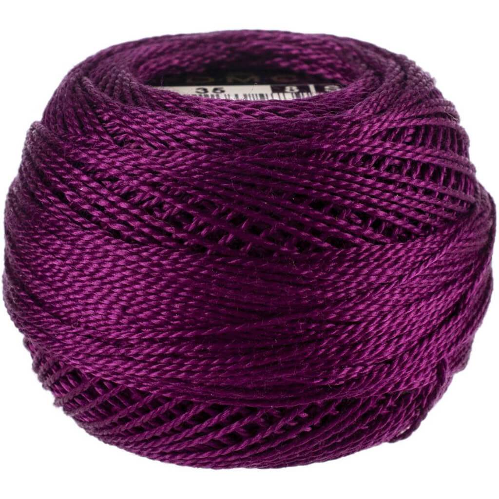 Pearl Cotton Ball Size 8 87yd Very Dark Fuchsia