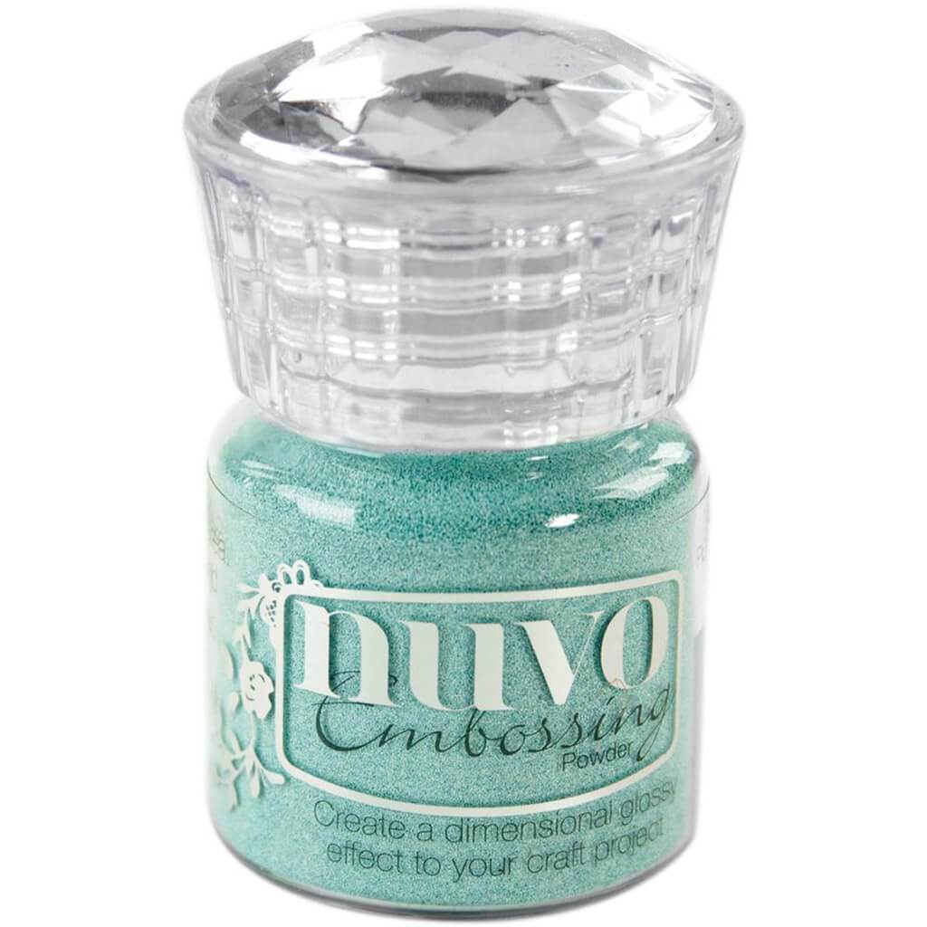 Nuvo Embossing Powder .74oz Turquoise Lagoon