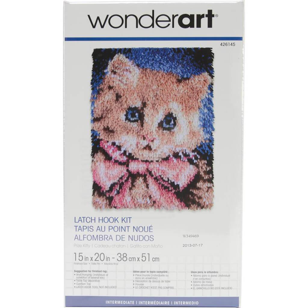 Prize Kitty Latch Hook Kit 15in x 20in
