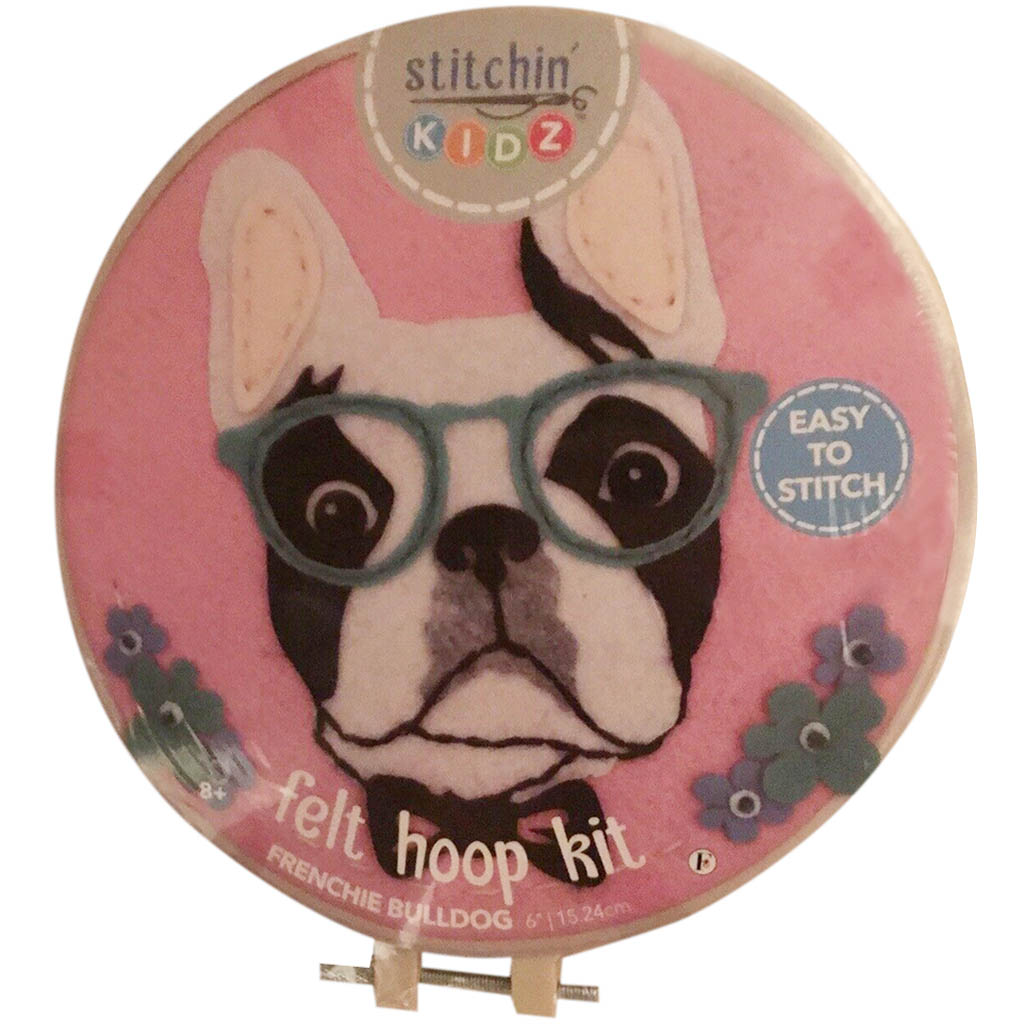 Stitchin&#39; Kidz Felt Hoop Kit 6in Bulldog