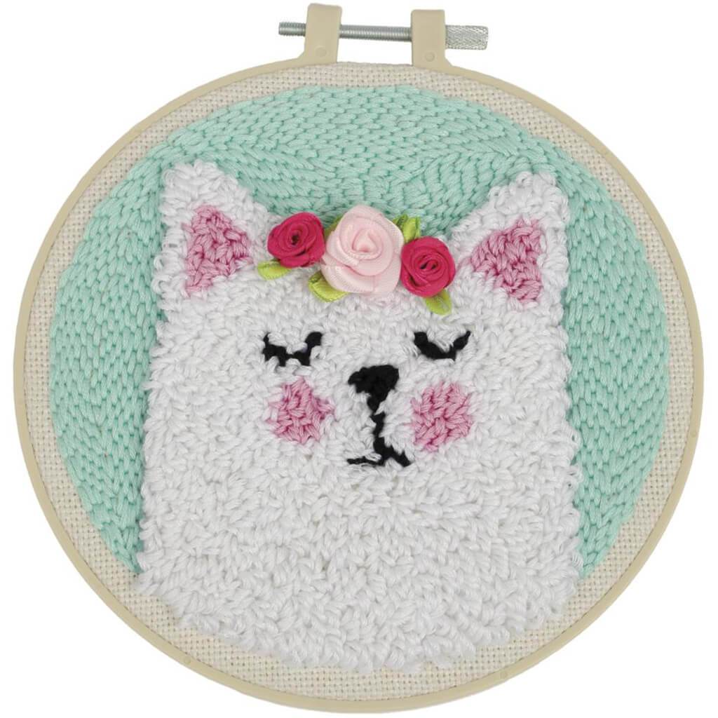 Needle Creations Needle Punch Stitch Kit 6in Cat