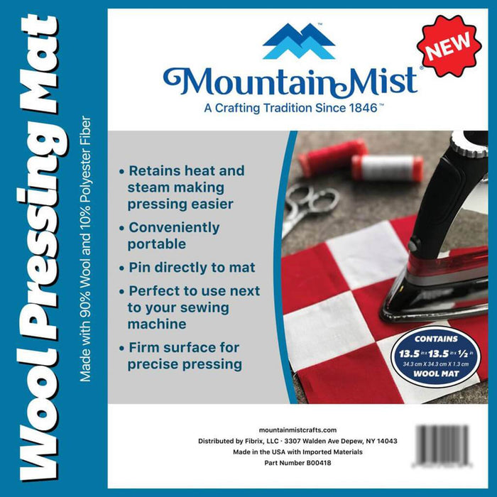 Wool Pressing Mat 13.5in x 13.5in x .5in Gray