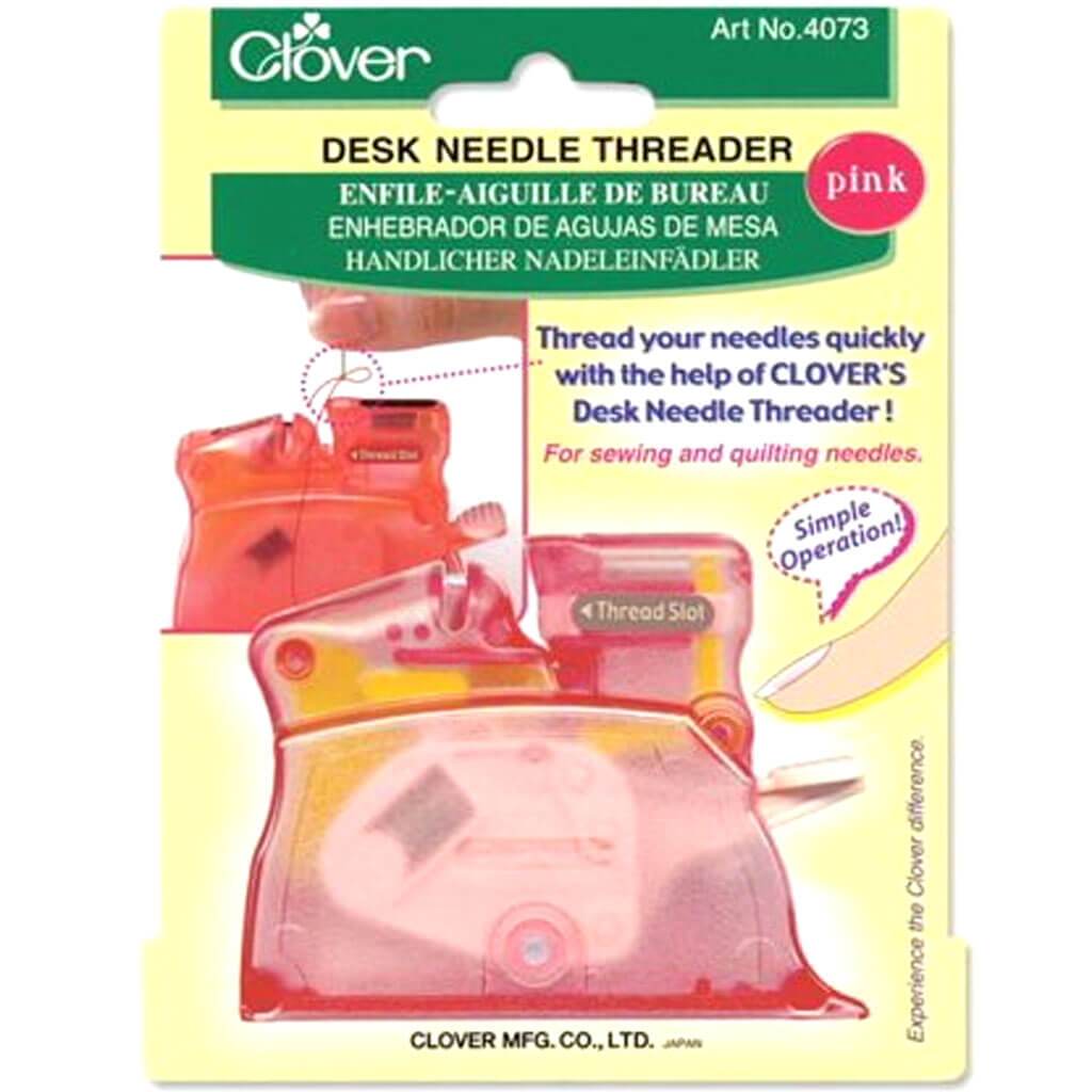 Clover Desk Needle Threader Pink