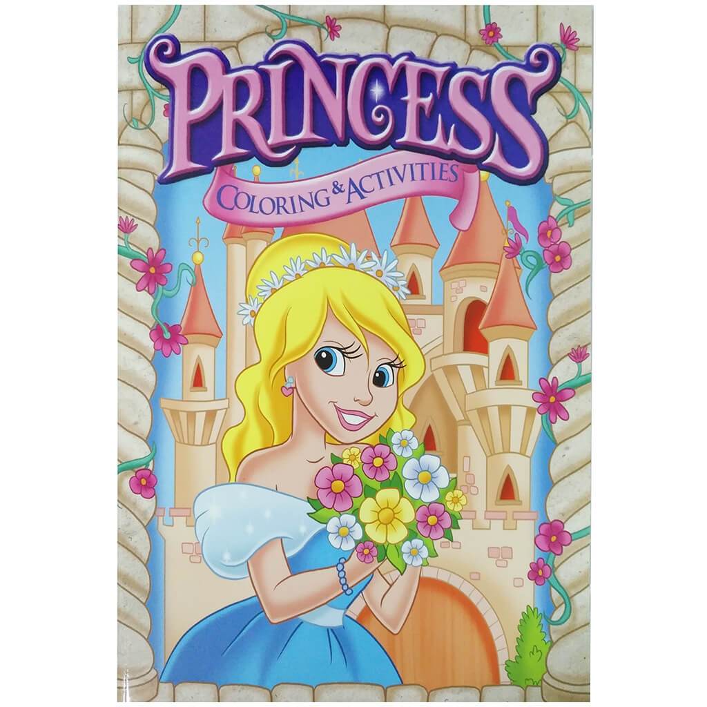 Bazic Jumbo Princess Coloring and Activity Book Flowers