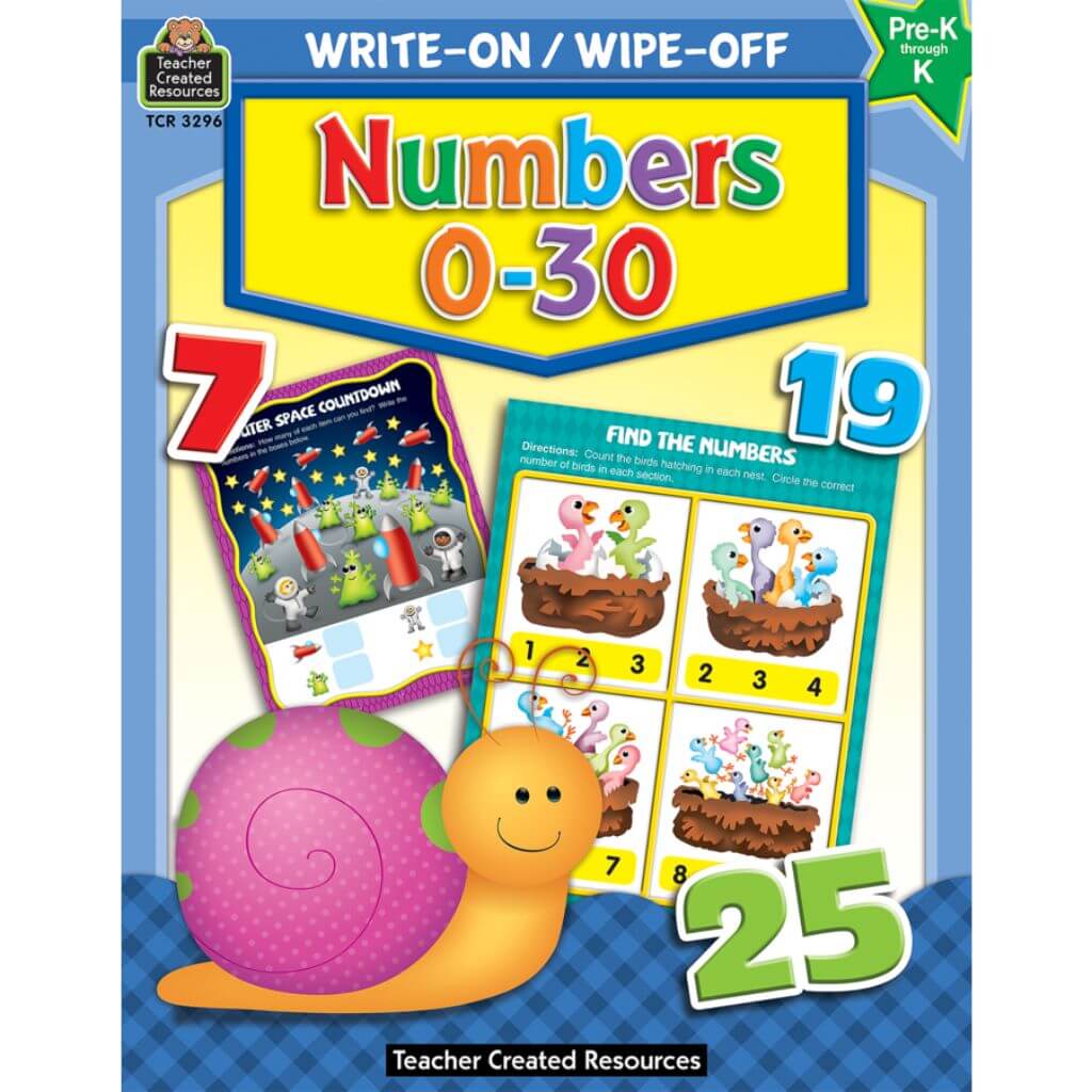 Write-On Wipe-Off Book Numbers 0-30