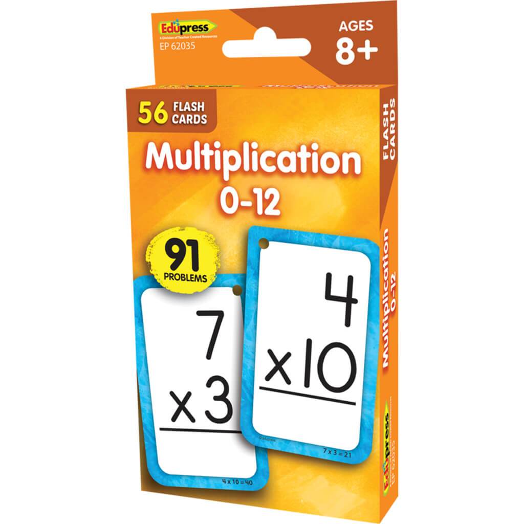 Flash Cards Multiplication 0-12