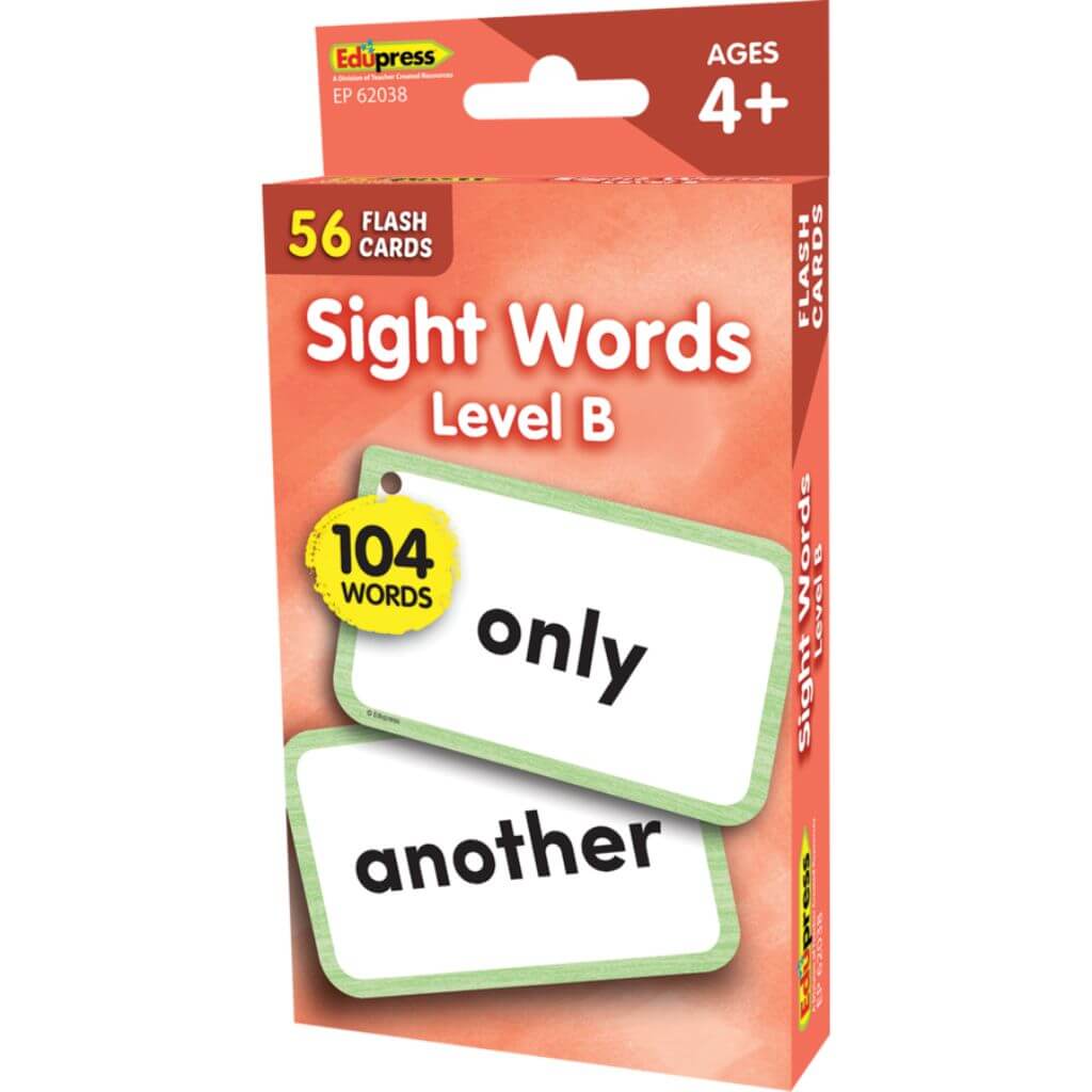 Flash Cards Sight Words Level B