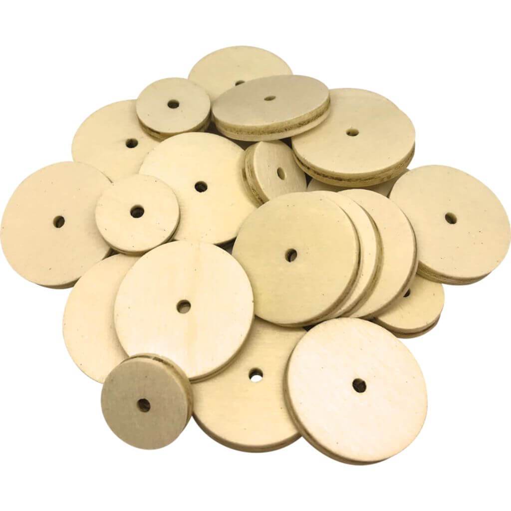 Stem Basics: Wooden Wheels 60 Count