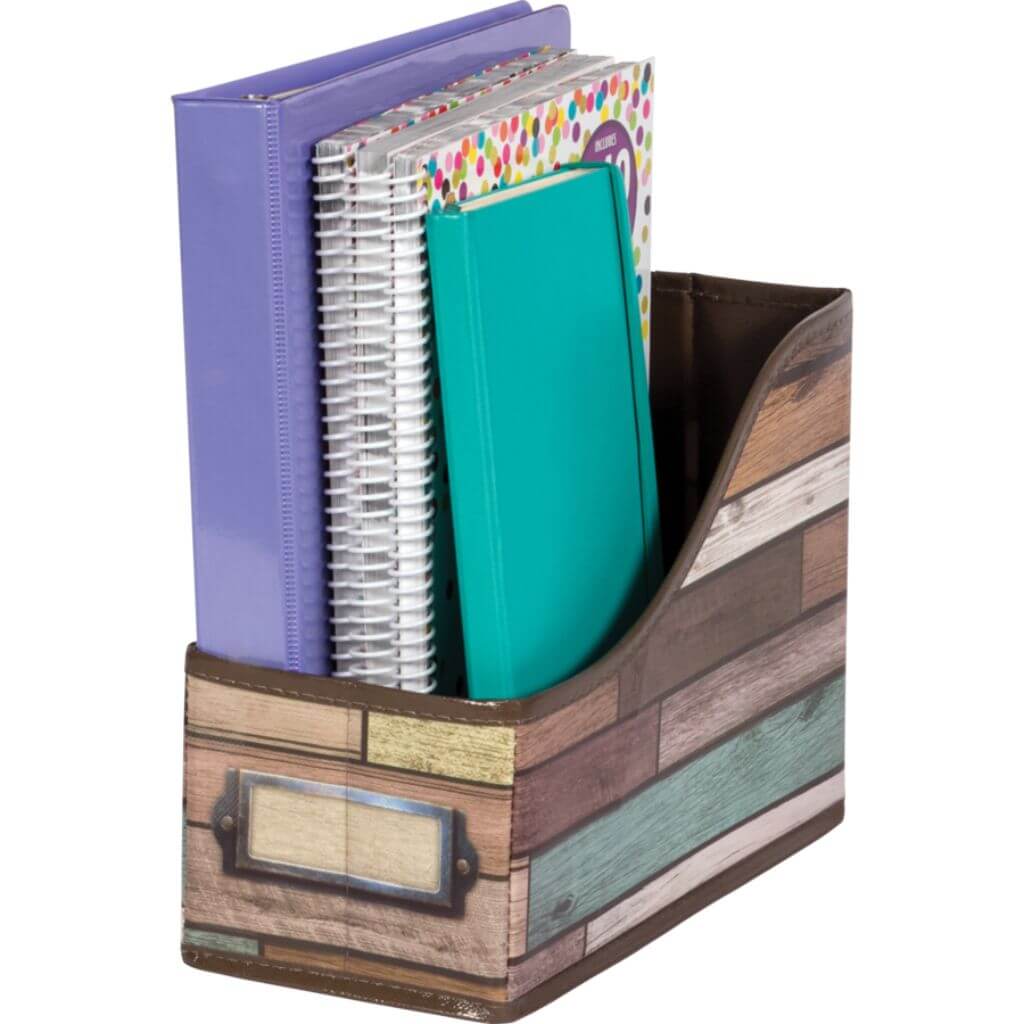 Reclaimed Wood Book Bin