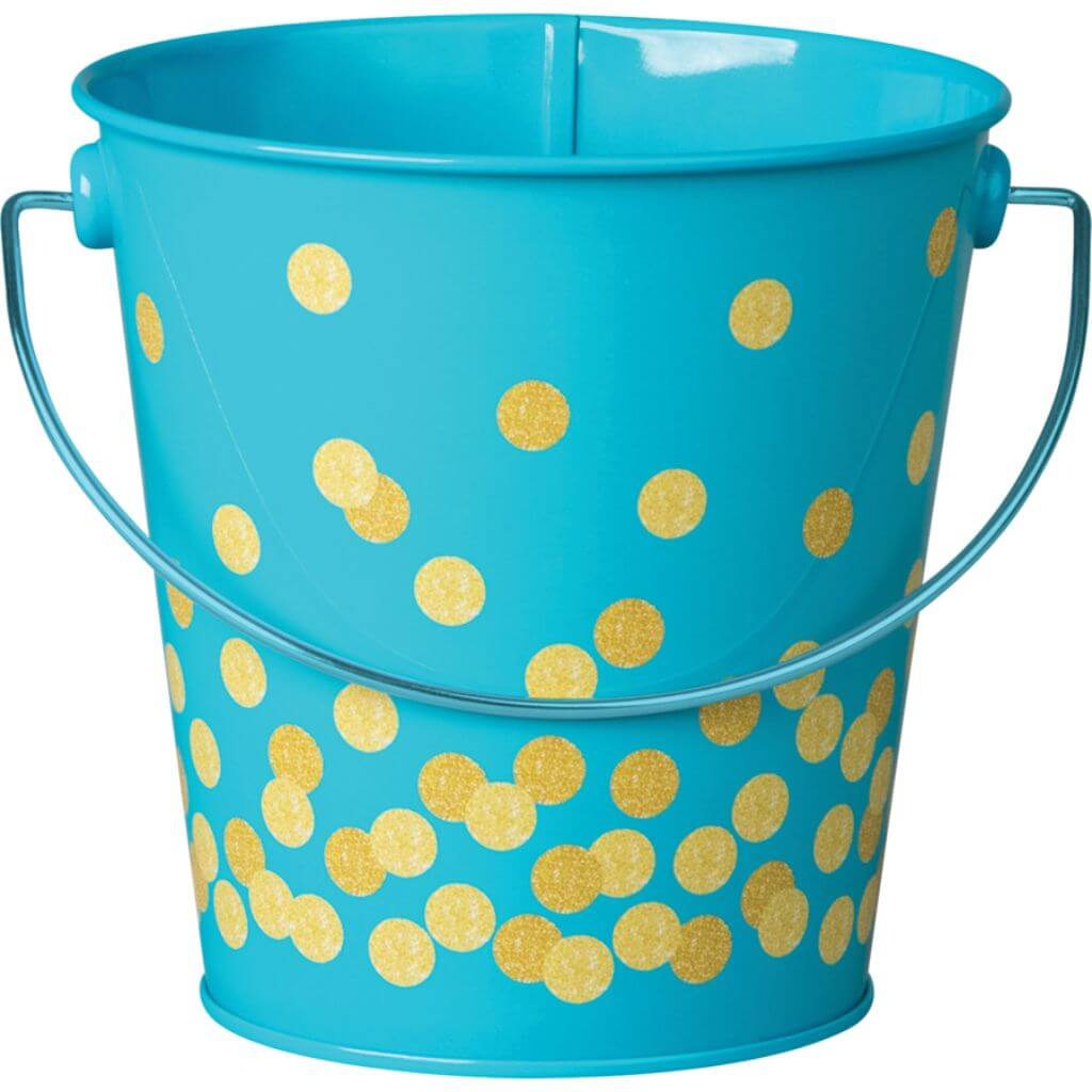 Teal Confetti Bucket