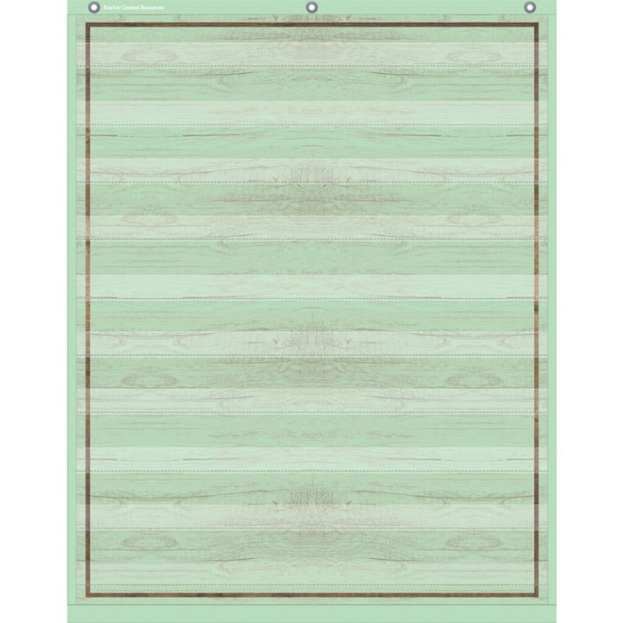 Mint Green Painted Wood 10 Pocket Chart