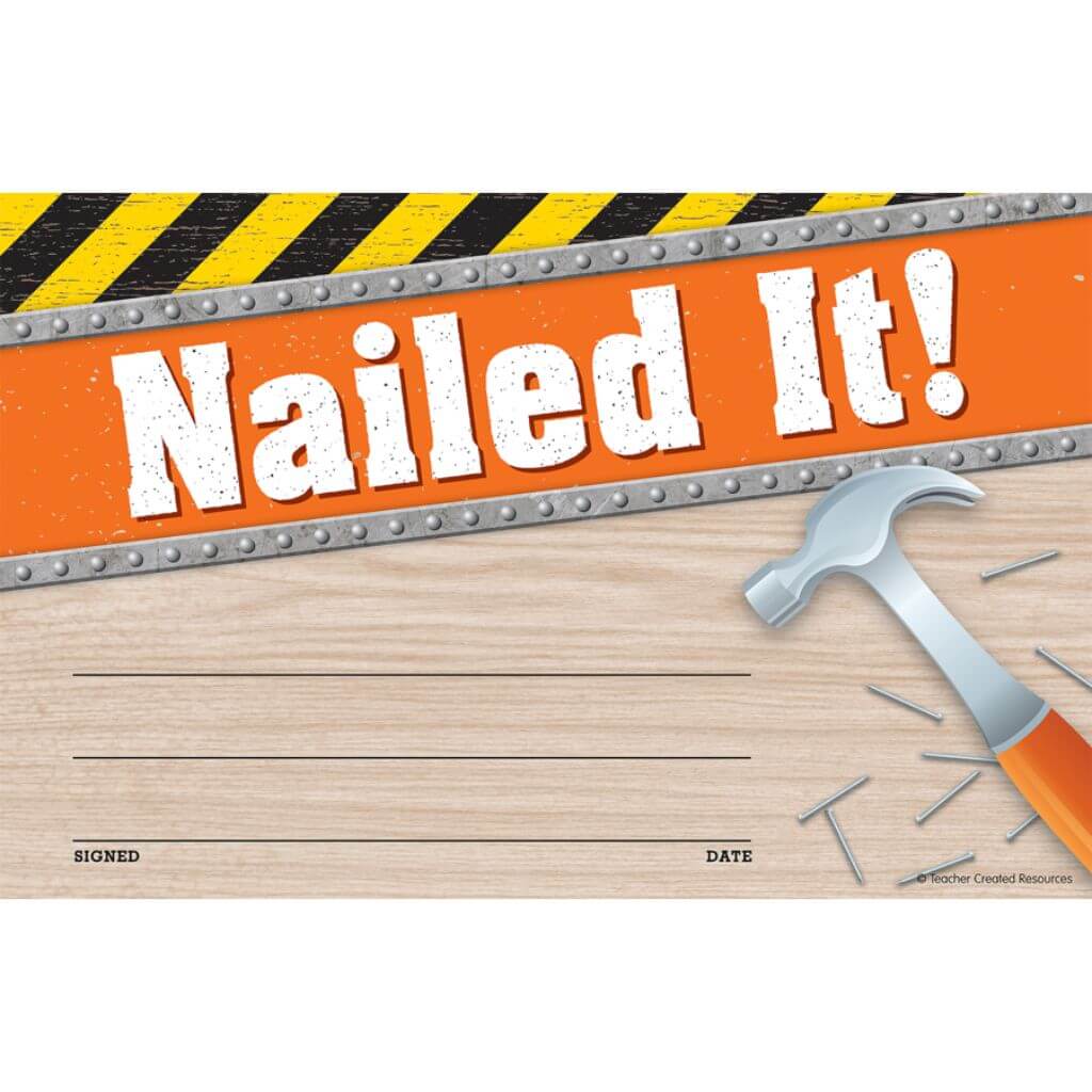 Under Construction Nailed It Awards