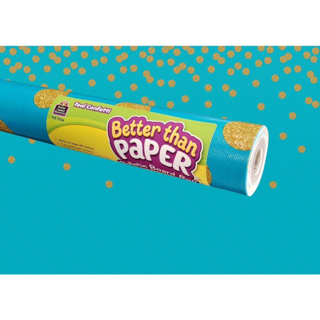 Better Than Paper Roll Teal Confetti