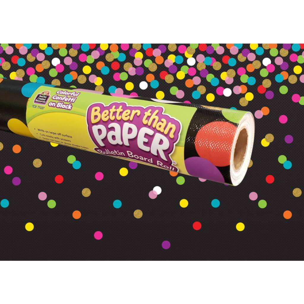 Better Than Paper Roll Colorful Confetti On Black