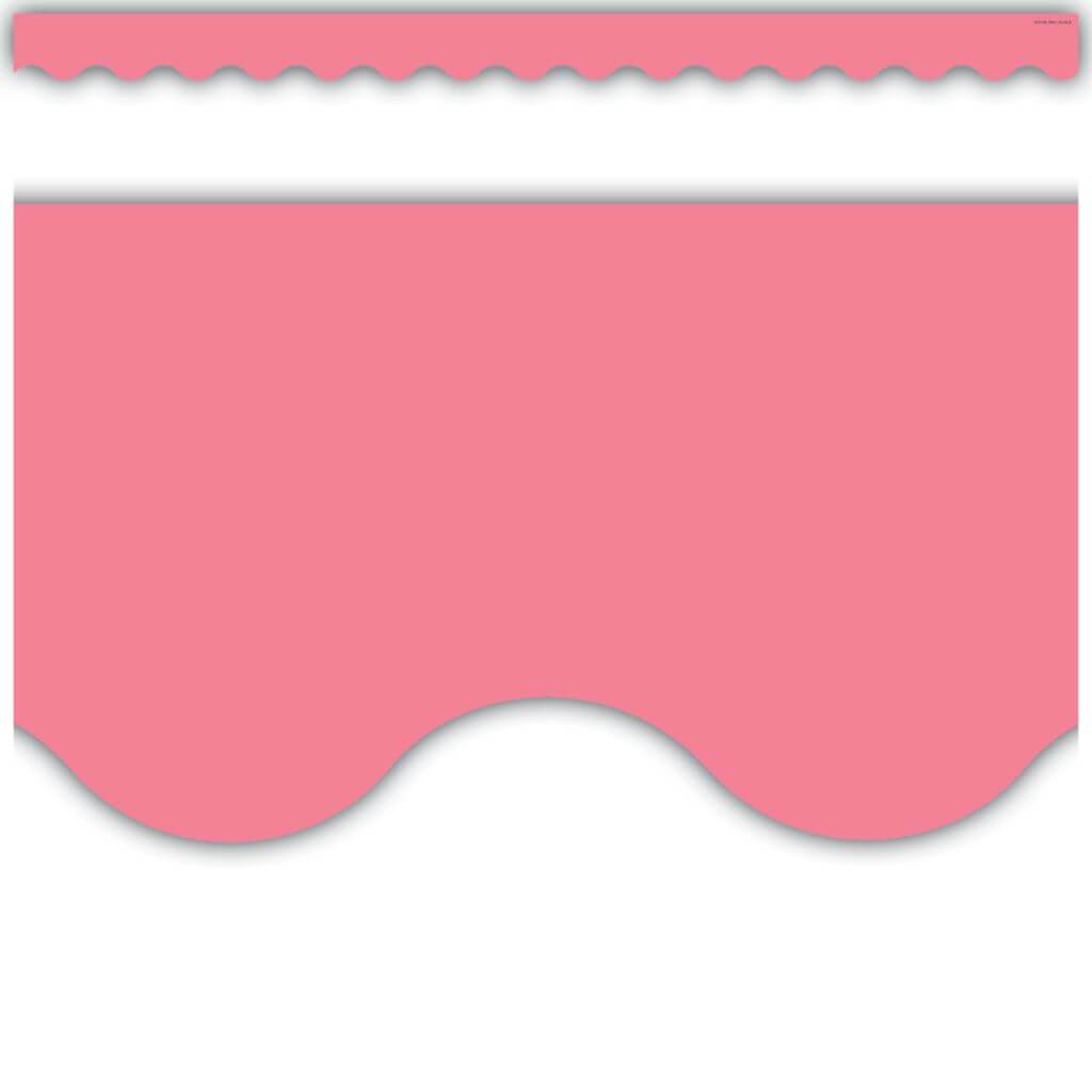 Scalloped Border Trim Light Pink