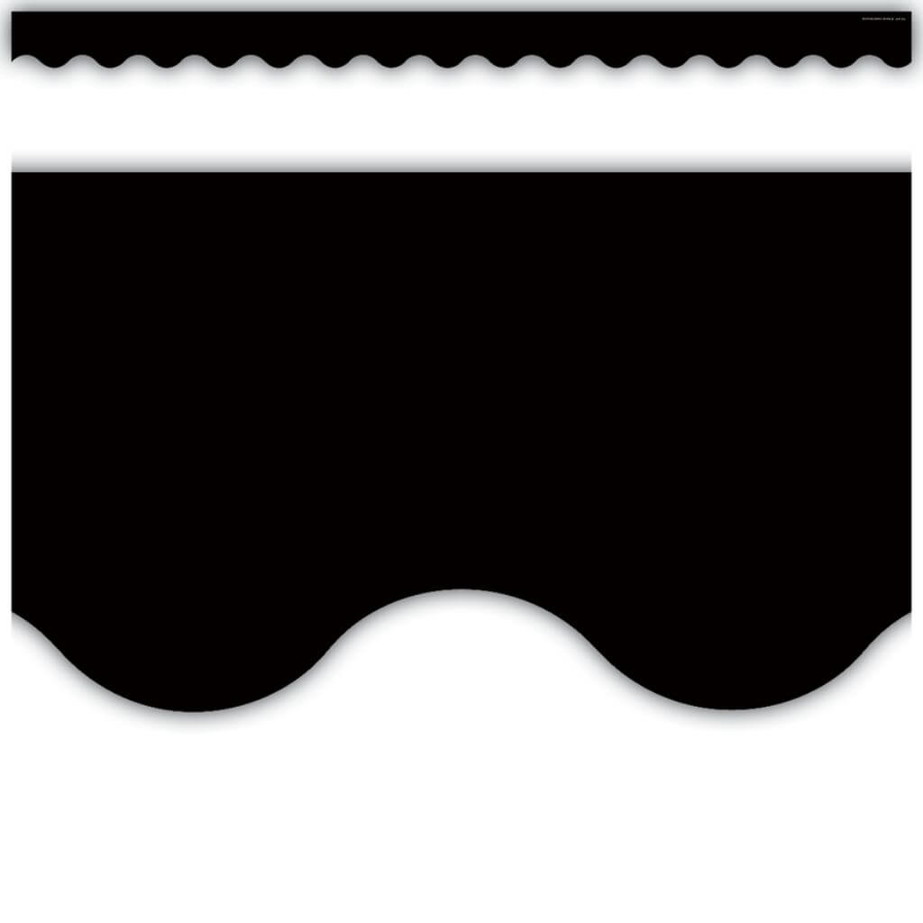 Scalloped Border Trim Black