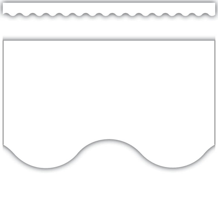 Scalloped Border Trim White