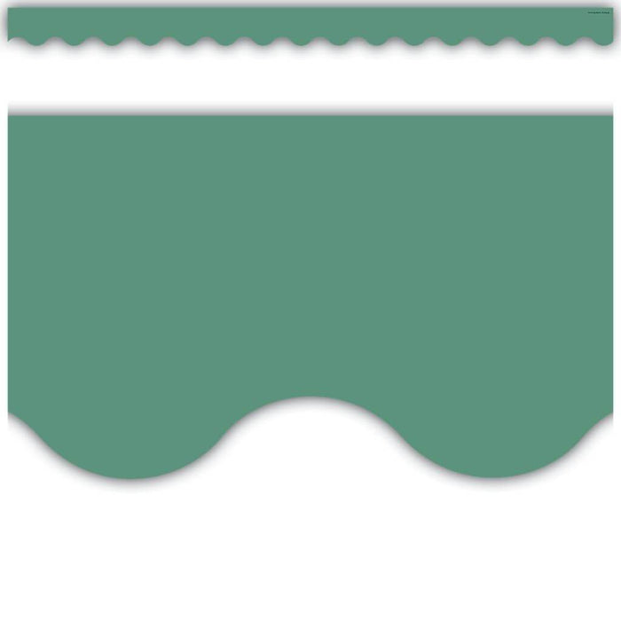 Scalloped Border Trim Eucalyptus Green