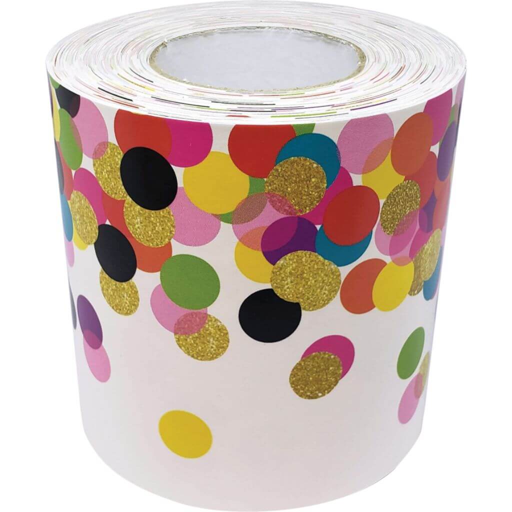 Straight Rolled Border Trim Confetti